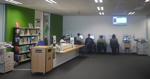 Waitakere level 3 lending desk - click for more photos. Waitakere level 3 lending desk - click for more photos.