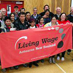 Group people Living Wage Aotearoa New Zealand