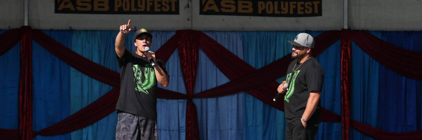 Blair and Anaru at Polyfest 2019