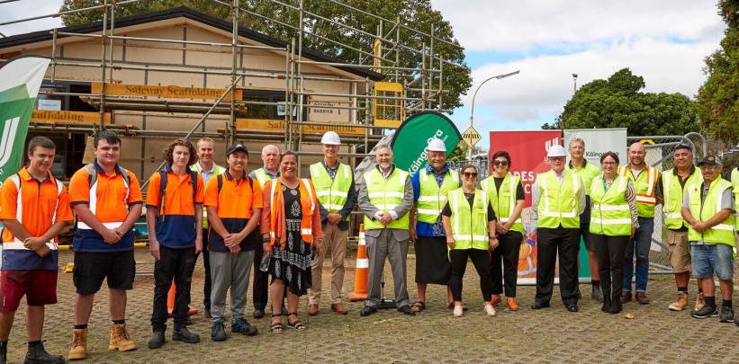 Unitec staff, strudents and Kainga Ora staff