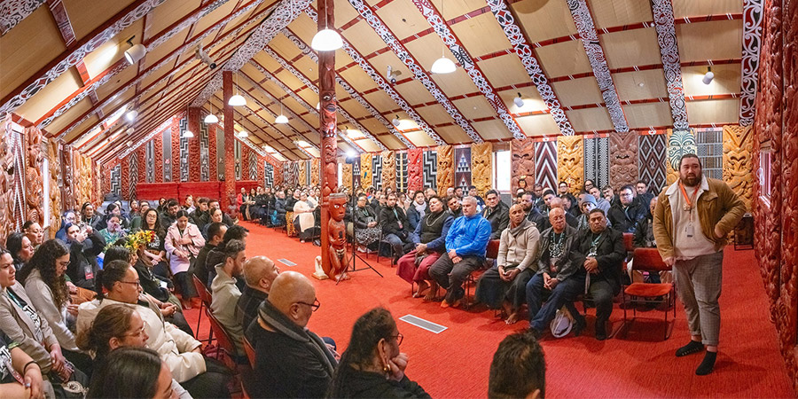 APSTE delegates in the Victoia University marae