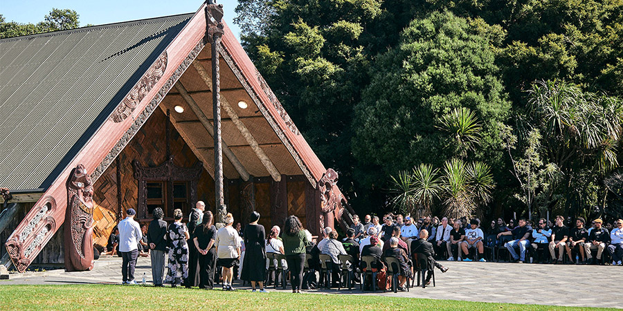 Powhiri for kahurangi at the aotea of Te Noho Kotahitanga marae 
