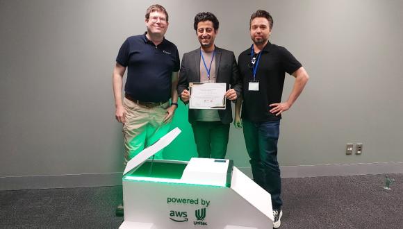 Photo caption: Gregor Steinhorn (Research Partner – Enterprise), Dr Masoud Shakiba and Artem Tolstykh