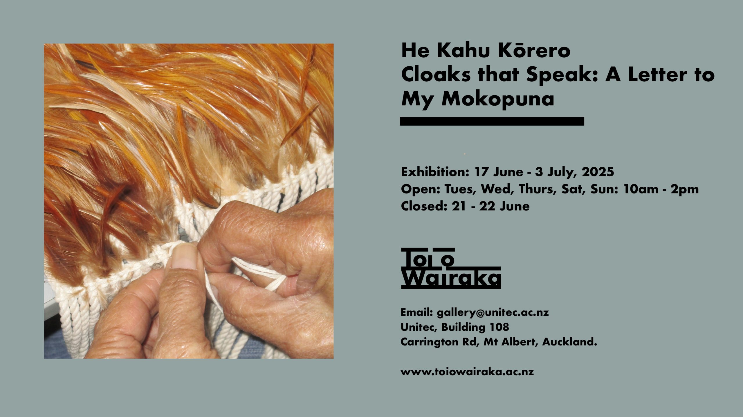 UPCOMING – He Kahu Kōrero – Cloaks that Speak: A Love Letter to my Mokopuna