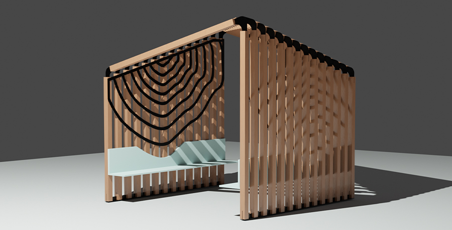 The design for the 'Bike Pod' by Unitec architecture students.