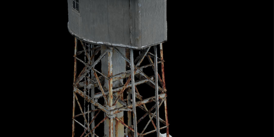 Part of a digital render of the Auckland Shot Tower.