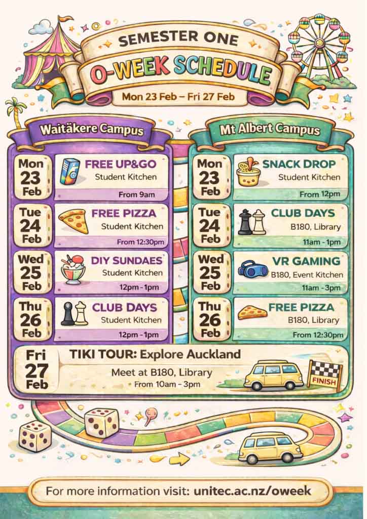 Schedule for O Week.