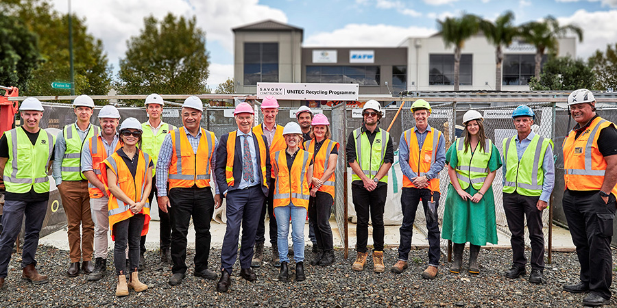 Environment Minister David Parker checks out waste recycling project