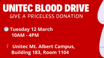Join us for a life-saving event – the Unitec Blood Drive!