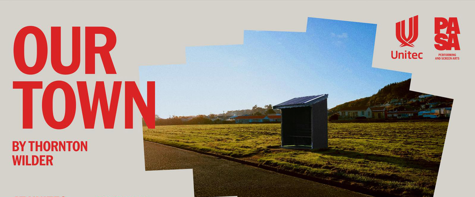 A promo poster for 'Our Town' by Thornton Wilder.