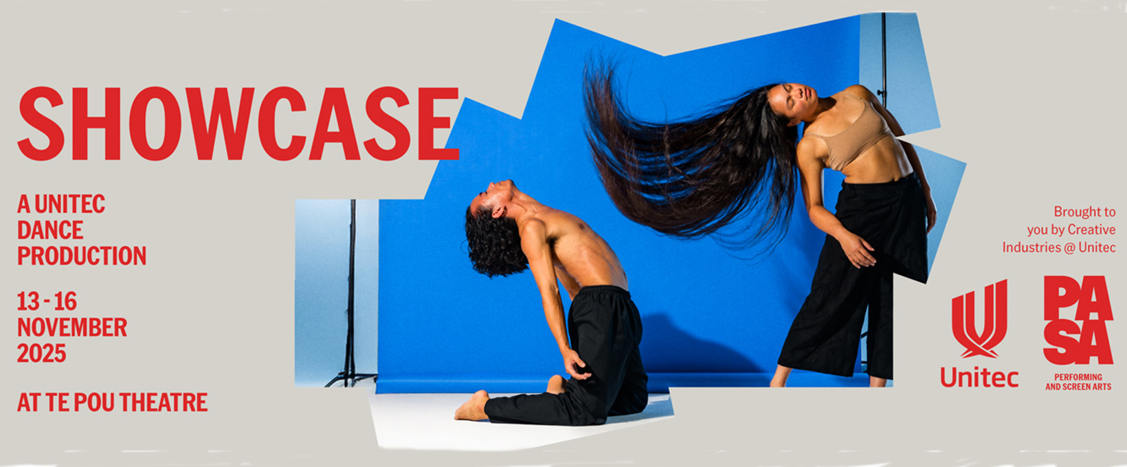 Two dancers in the middle of a performance.