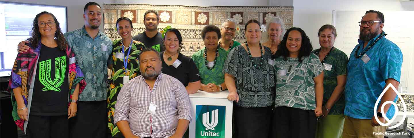 The members of the Pacific Research Fono pose for a group photo.