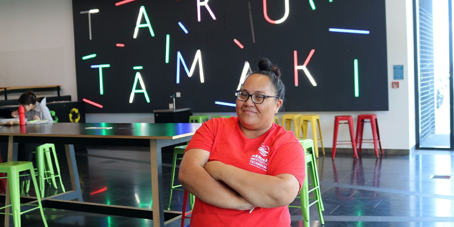 Terina Haimona smiles for the camera.