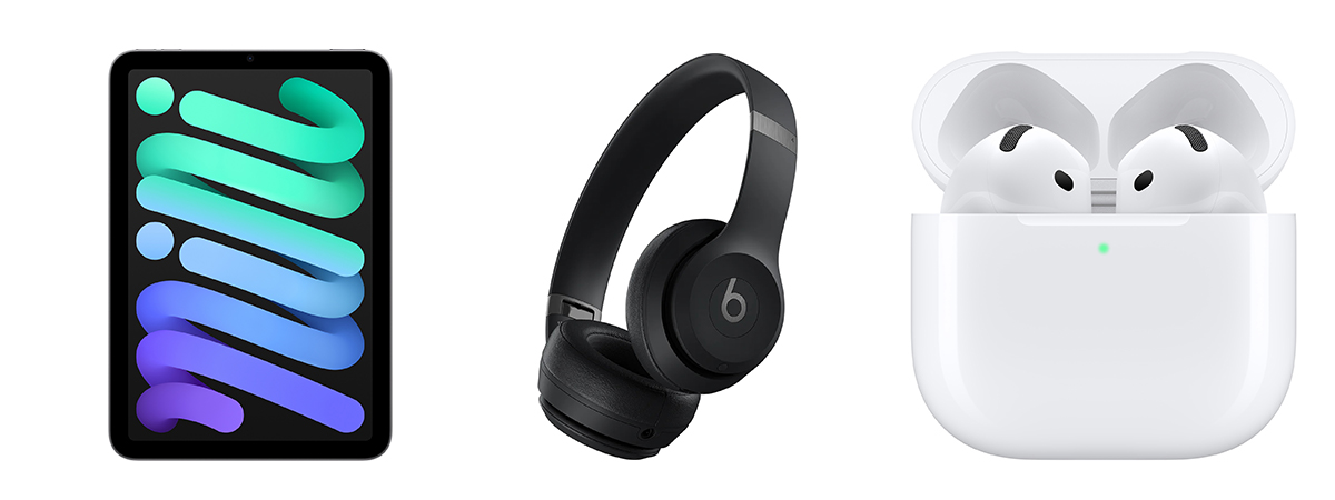 three prizes, iPad air 11 inch, Beat Solo 4 Wireless On-Ear Headphones, Apple Airpods