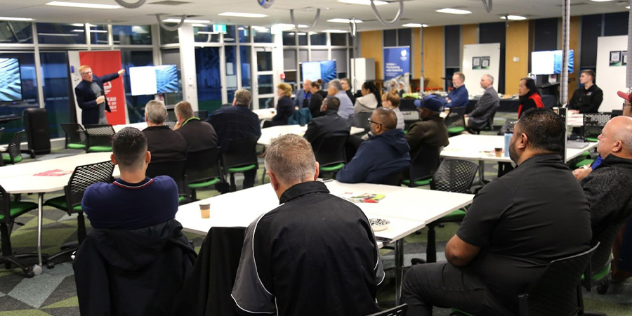 Attendees at the breakfast.