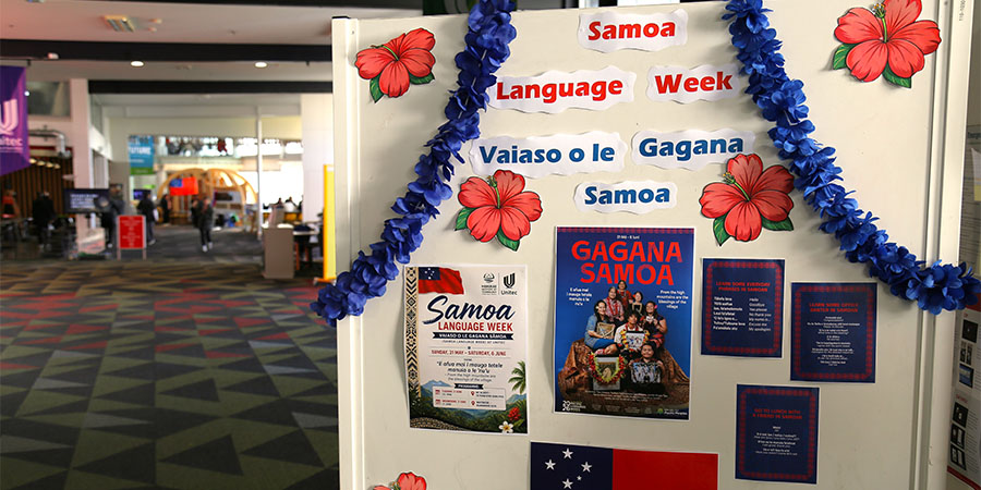 A display for Samoa Language Week.