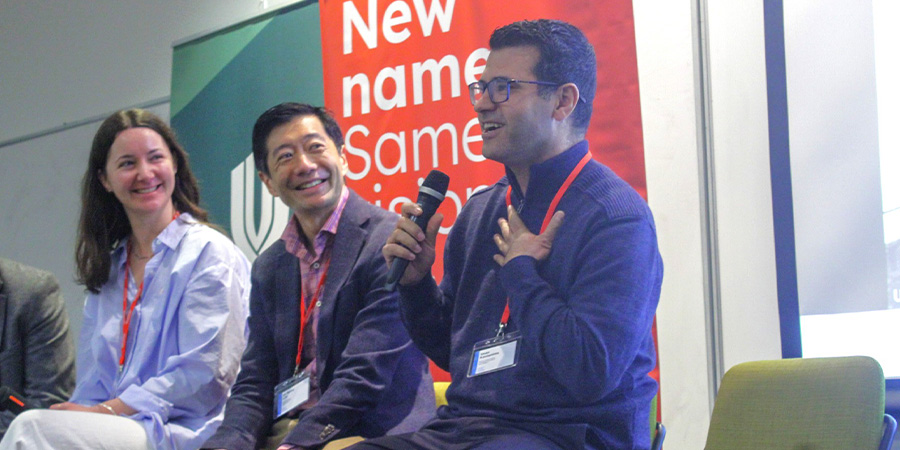 Panellists during a discussion.