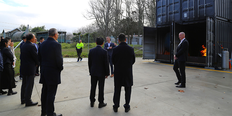 Delegates tour Mt Albert campus facilities. 