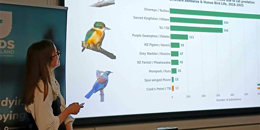Chloe McMenamin during a lecture.