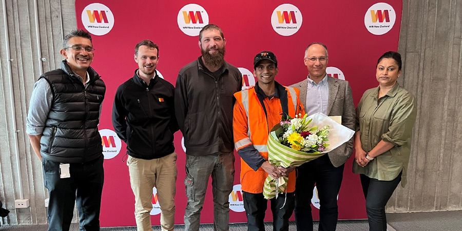 Jitesh Singh, Head of Fleet, Ashley Davenport, Senior Project Engineer – Electric Vehicles, Adriaan Botha, Project Engineer – Electrical/Mechatronics, Raynil (Ray) Ram, Electric Vehicle Technician, Nick Kusari, Principal Lecturer, MIT and Maureen Prasad, Recruitment Consultant, Industry Partnerships