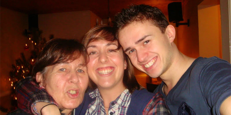 Kate with her mother, Tina and brother James.